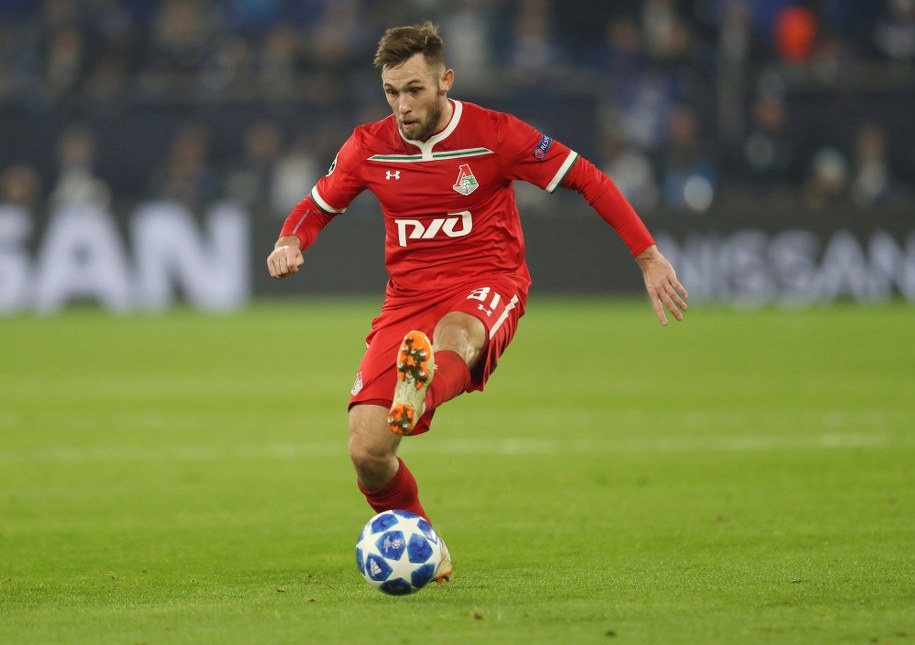 Maciej Rybus na boisku / 	firo Sportphoto/Jürgen Fromme /PAP/EPA