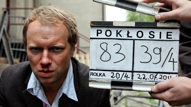 Maciej Stuhr na planie filmu "Pokłosie". /materiały dystrybutora