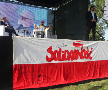 Maciej Stuhr poprowadził spotkanie z Lechem Wałęsą