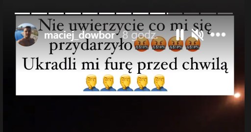 Maciejowi Dowborowi skradziono samochód/ Zdjęcie pochodzi z https://www.instagram.com/maciej_dowbor/?hl=pl /Instagram/maciej_dowbor  /Instagram