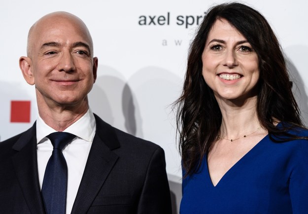 MacKenzie Scott z byłym mężem Jeffem Bezos /Clemens Bilan /PAP/EPA