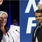 Macron i Le Pen w II turze wyborów we Francji. Sondaże wskazują zdecydowanie na Macrona