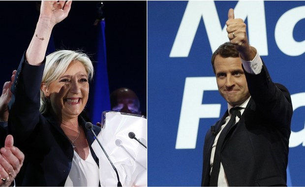 Macron i Le Pen w II turze wyborów we Francji. Sondaże wskazują zdecydowanie na Macrona