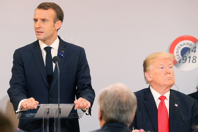 Macron i Trump w Paryżu /EPA/JACQUES DEMARTHON / POOL /PAP