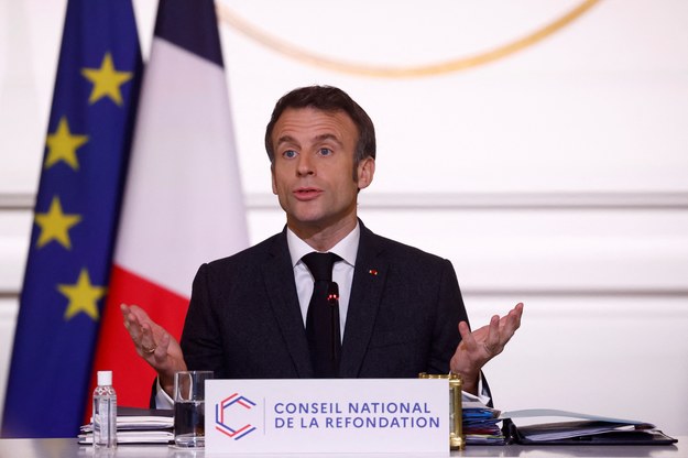 Macron: Jest porozumienie w sprawie wycofania ciężkiej broni z elektrowni jądrowej w Zaporożu /GONZALO FUENTES / POOL /PAP/EPA