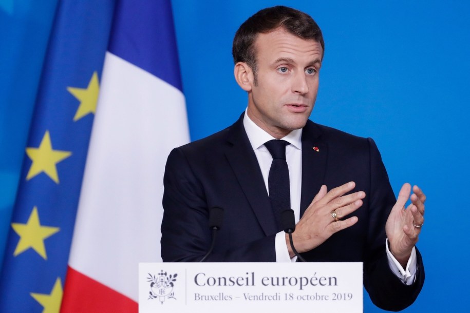 Macron skrytykował brak reakcji NATO na turecką ofensywę w Syrii /STEPHANIE LECOCQ  /PAP/EPA