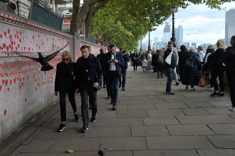 Macronowie w Londynie /Getty Images