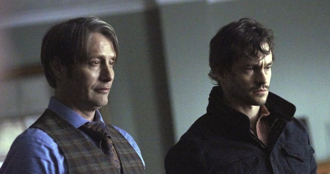 Mads Mikkelsen jako Hannibal Lecter i Hugh Dancy jako Will Graham w "Hannibalu" /NBC / Contributor /Getty Images