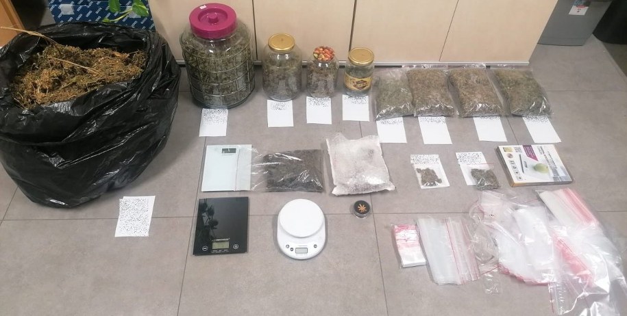 Magazyn marihuany w domu zatrzymanego 47-latka /Materiały prasowe