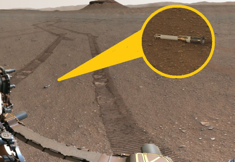 Magazyn próbek na Marsie jest przygotowany jak awaryjny, gdyby doszło do awarii łazika Perseverance. /NASA