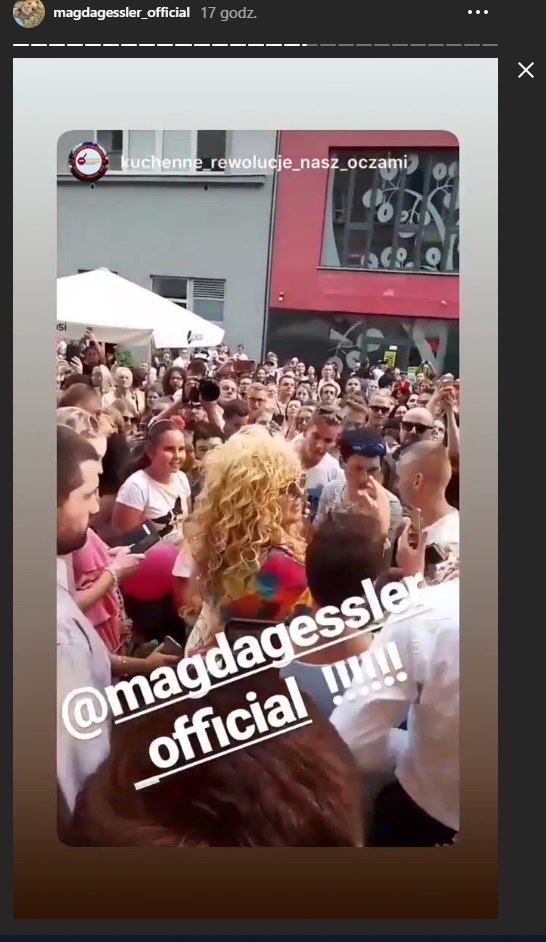 Magda Gessler na otwarciu lodziarni"Ice Queen" we Wrocławiu /Instagram/Magda Gessler /Instagram