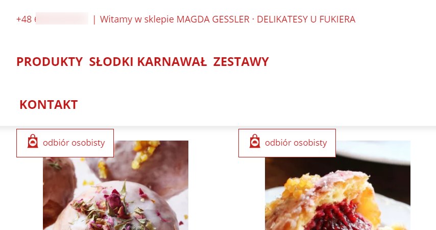 Magda Gessler poleca swoje pączki za... 15 zł za sztukę! /delikatesy.ufukiera.pl /materiał zewnętrzny