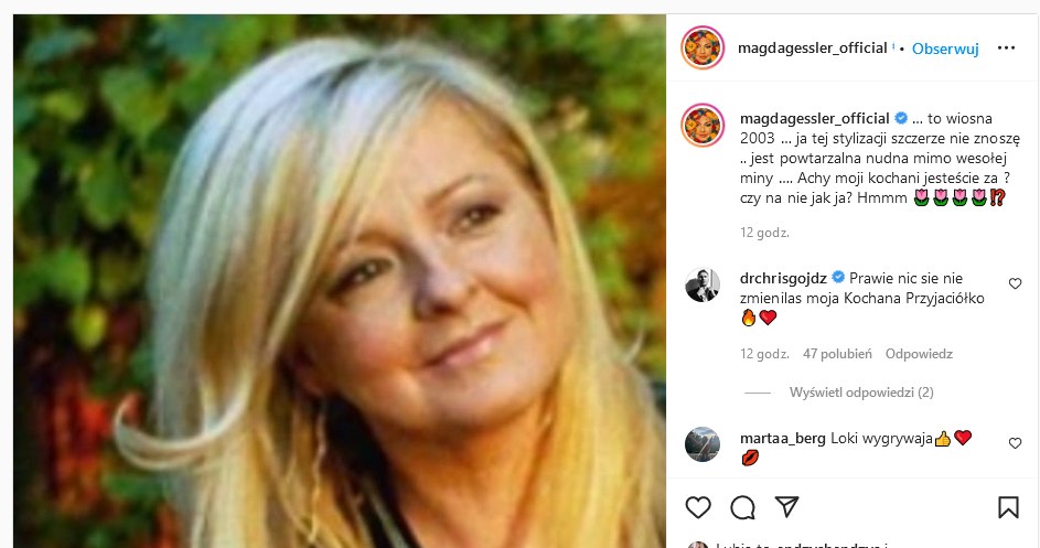 Magda Gessler /Instagram @magdagessler_official /Instagram