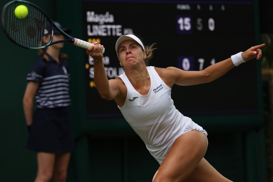 Magda Linette odpadła z Wimbledonu /	Tim Ireland /PAP/EPA