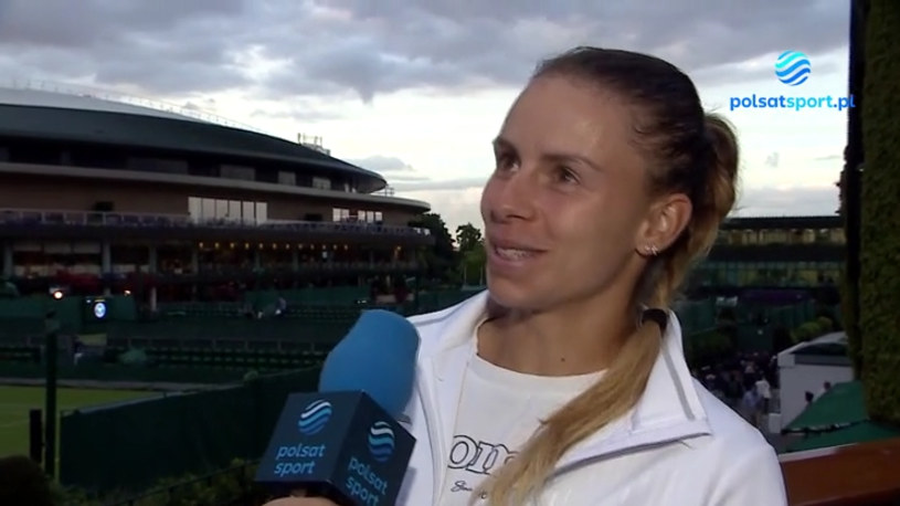 Magda Linette po awansie do drugiej rundy Wimbledonu. WIDEO