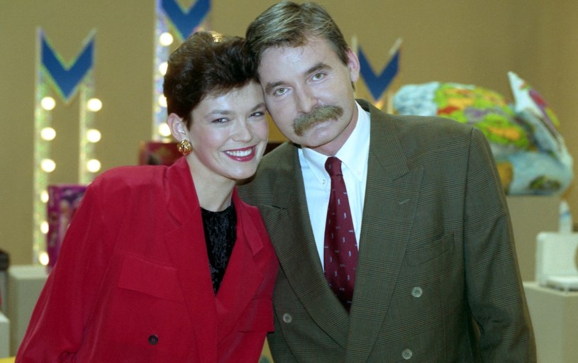 Magda Masny i Wojciech Pijanowski, 1992 rok /Archiwum TVP /Agencja FORUM
