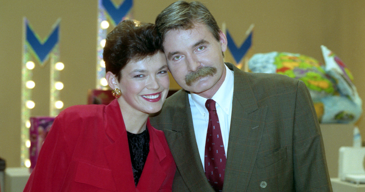 Magda Masny i Wojciech Pijanowski, 1992 rok /Archiwum TVP /Agencja FORUM