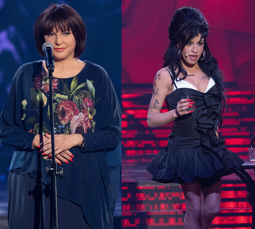 Magda Narożna jako Grażyna Łobaszewska i Maja Hyży jako Amy Winehouse