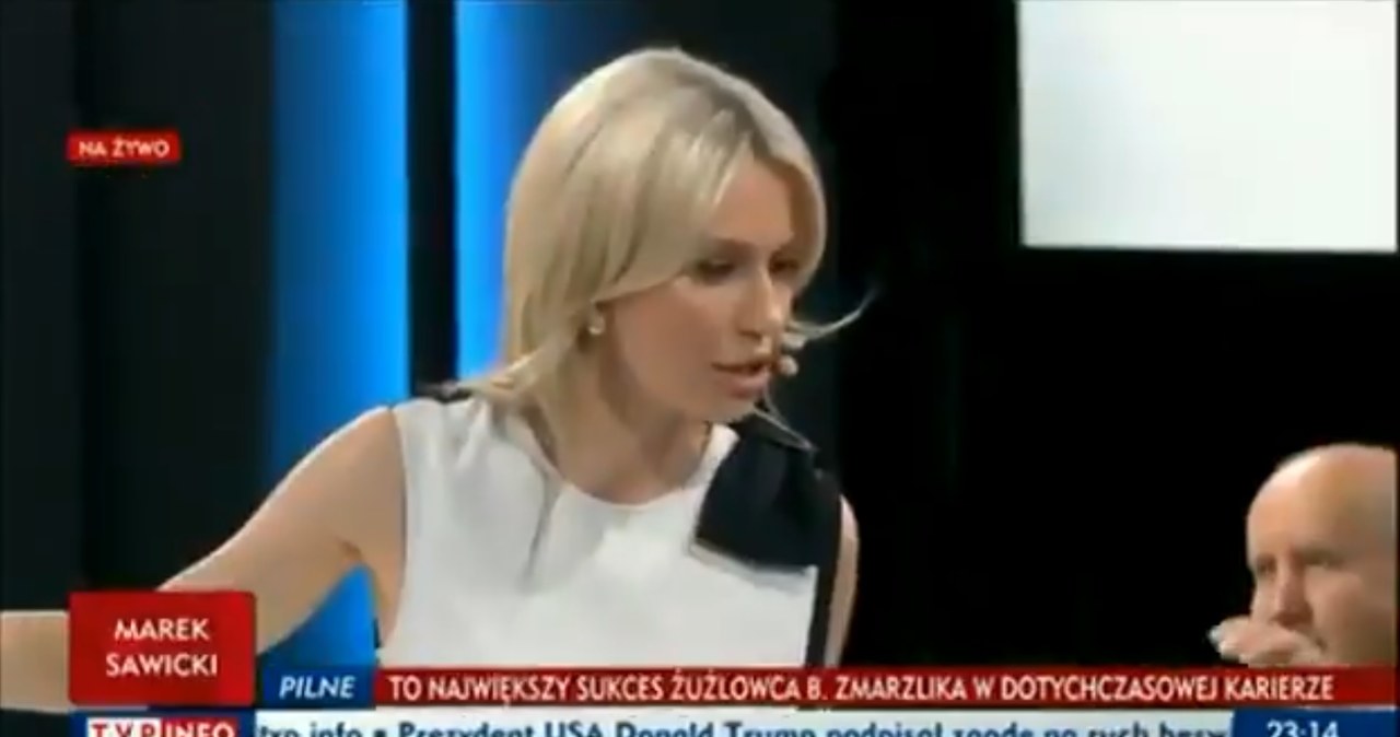 Magda Ogórek zaczęła krzyczeć na wizji, fot. screen z programu TVP /