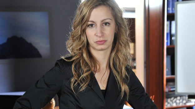 Magda Schejbal na planie serialu "Szpilki na Giewoncie" / fot. Michał Nicol /MWMedia