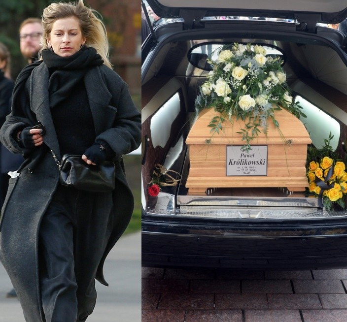Magda Schejbal na pogrzebie /AKPA /AKPA