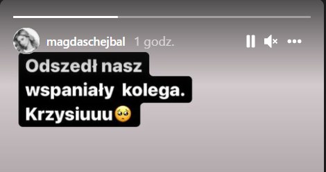 Magda Schejbal pożegnała Krzysztofa Kiersznowskiego /Instagram