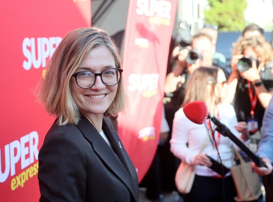 Magdalena Biejat przed debatą "SE" /Wojciech Olkuśnik /East News