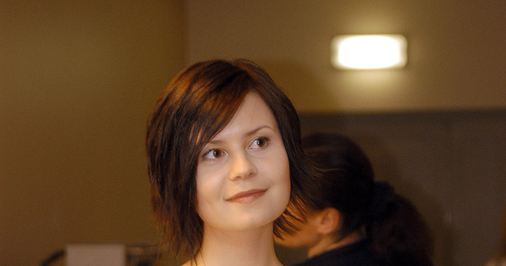 Magdalena Kumorek na planie zdjęciowym, 2003 rok /Niemiec /AKPA