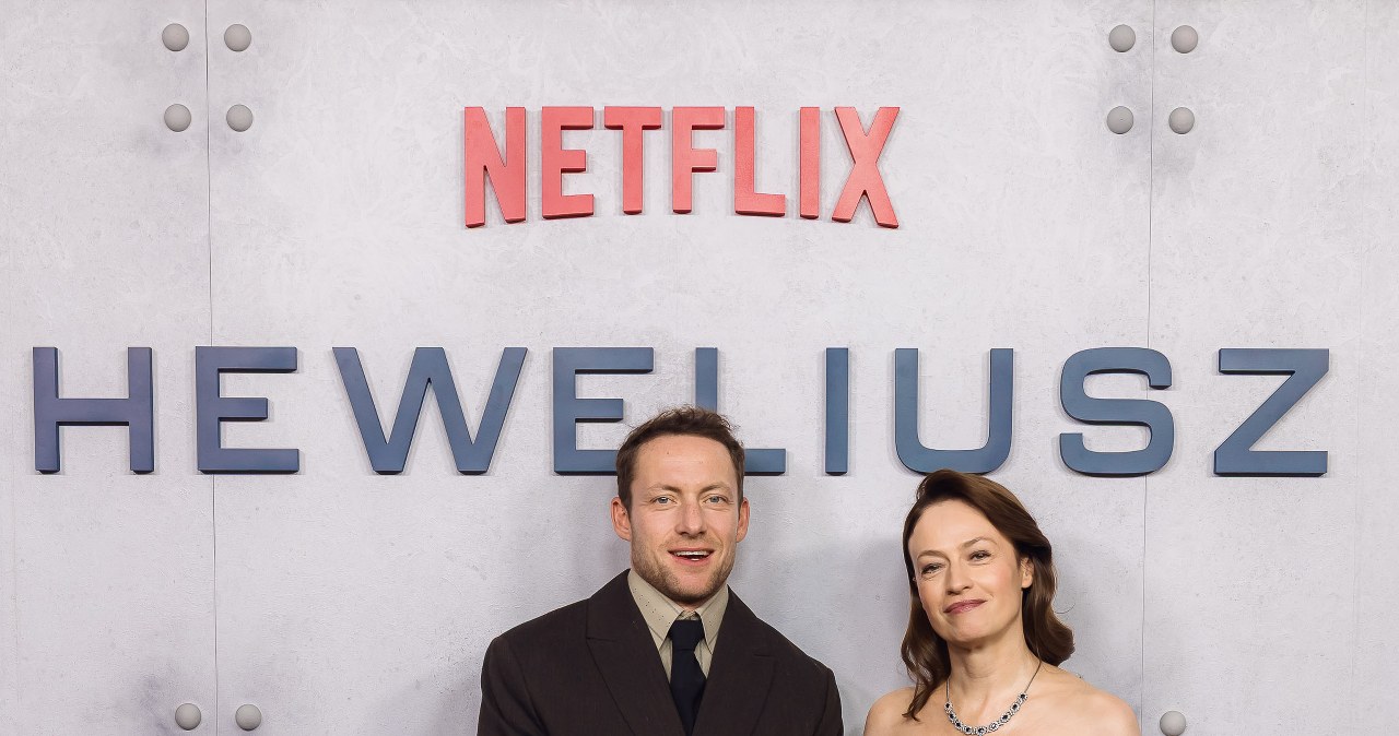 Magdalena Różczka i Konrad Eleryk - światowa premiera serialu "Heweliusz" w Szczecinie, fot. Marcin Oliva Soto / Netflix /materiały prasowe