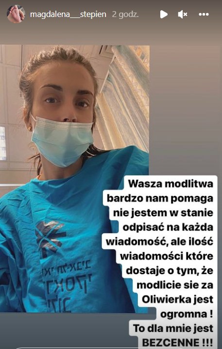 Magdalena Stępień o stanie zdrowia synka https://www.instagram.com/magdalena___stepien/ /Instagram