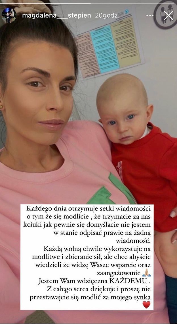 Magdalena Stępień walczy o zdrowie i życie swojego syna Oliwiera /Instagram