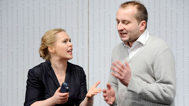 Stużyńska ma wielką tremę przed premierą programu... kabaretowego Magdalena Stużyńska i Robert Górski /fot /Agencja W. Impact