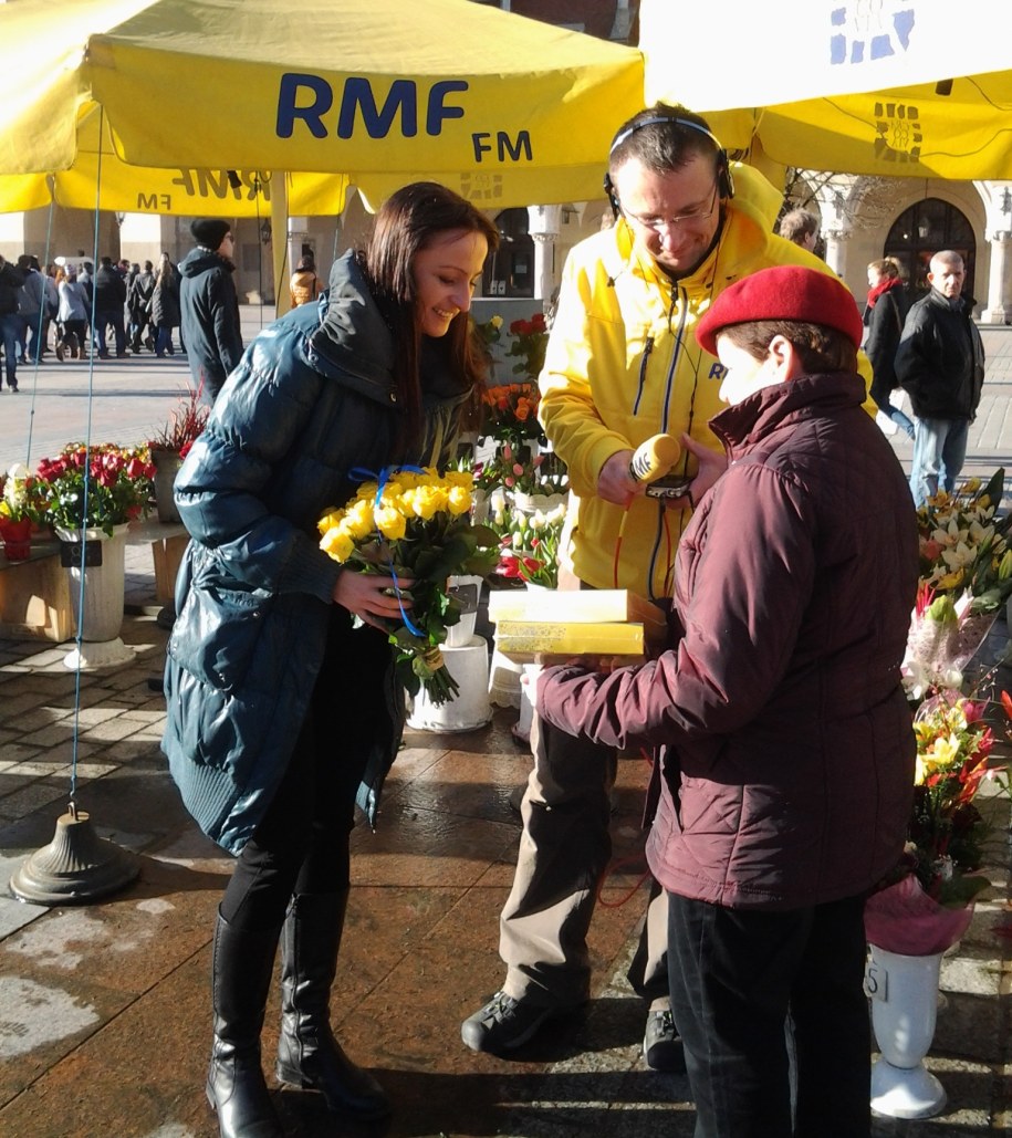 Magdalena Wojtoń, Maciej Grzyb i krakowska kwiaciarka /Piotr Jackowski /RMF FM