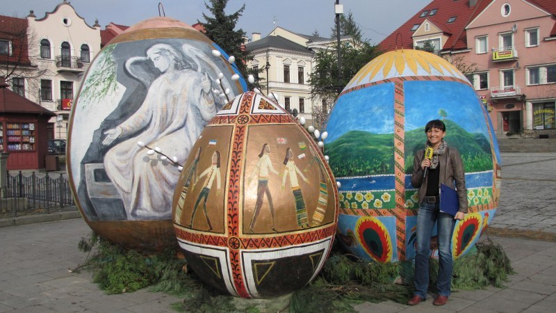 Magdalena Wojtoń na rynku w Myślenicach /Józef Polewka /RMF FM