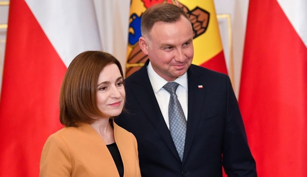 Maia Sandu i Andrzej Duda /Radek Pietruszka /PAP