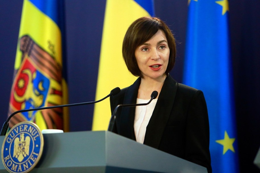 Maia Sandu (obecna prezydent Mołdawii) z wizytą w Bukareszcie /Xinhua News/East News /East News