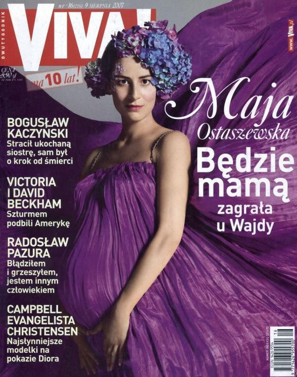 Maja Ostaszewska na okładce "Vivy!" w 2007 roku /materiały prasowe