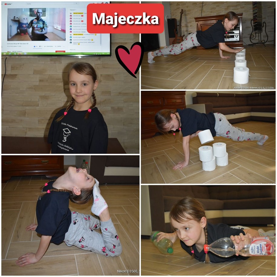 Maja podczas lekcji WF z RMF4RT Gladiators /Materiały prasowe