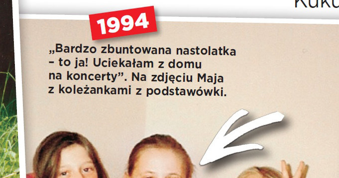 Maja Sablewska z przyjaciółkami - 1994 r. /Show