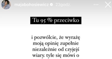 Maja udostępniła Instastories Marty Śliwickiej /@majabohosiewicz /Instagram