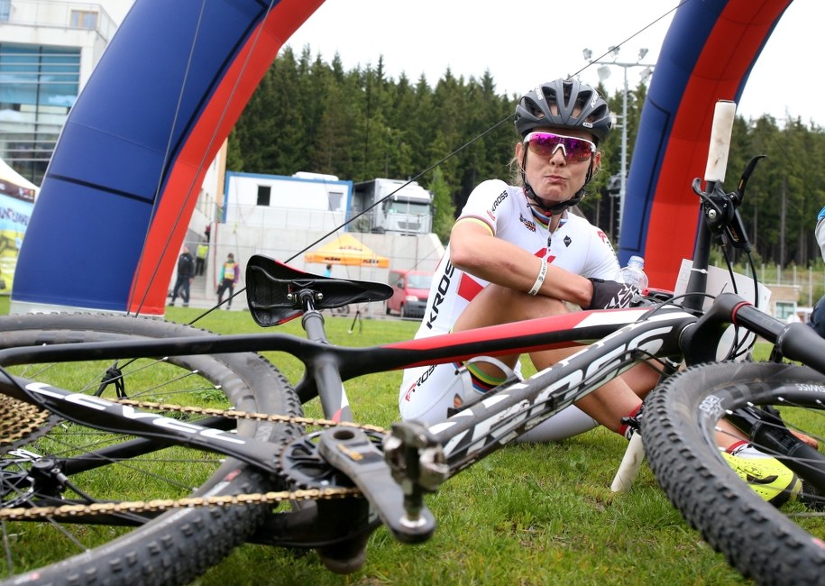 Maja Włoszczowska /	Grzegorz Momot   /PAP