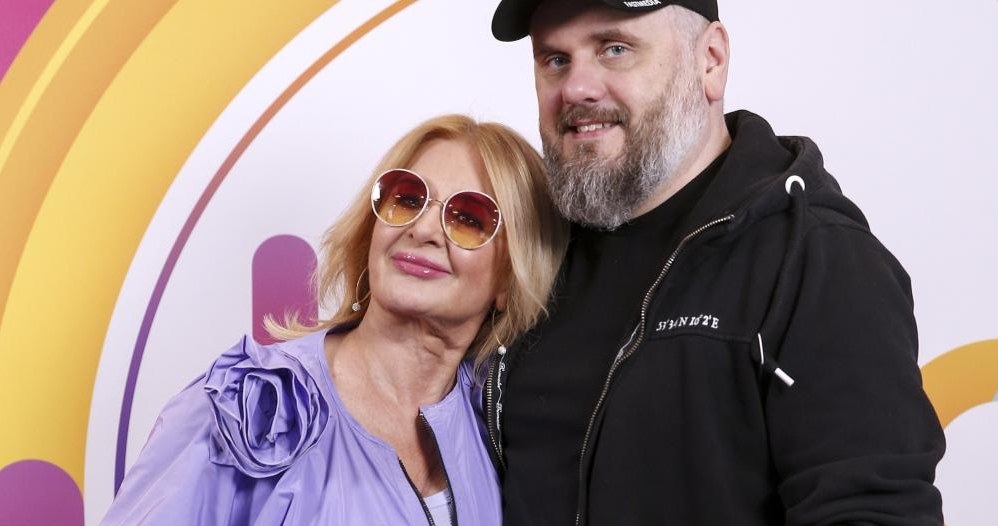 Majka Jeżowska z synem Wojciechem w "halo tu polsat". /Paweł Wrzecion /AKPA