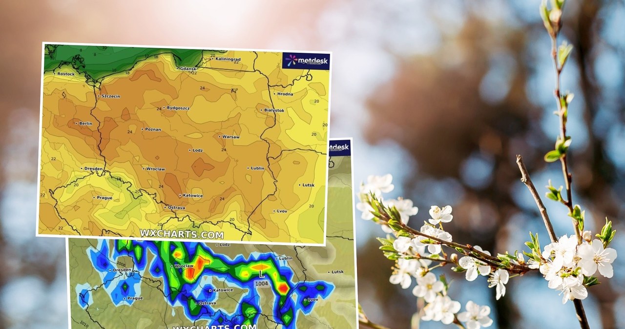 Majówka może być bardzo ciepła - wynika z prognoz IMGW. Możliwe, że będzie nawet 25 stopni Celsjusza. Z czasem może też pojawić się więcej deszczu, zwłaszcza 3 maja /slayer87/123rf/WXCHARTS /