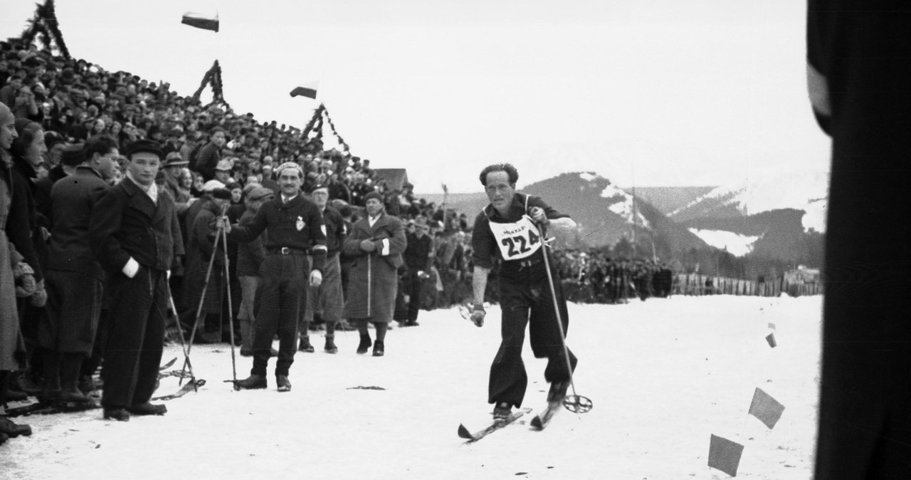 Makabiada 1933. Henryk Mückenbrunn na trasie biegu na 18 km /Z archiwum Narodowego Archiwum Cyfrowego