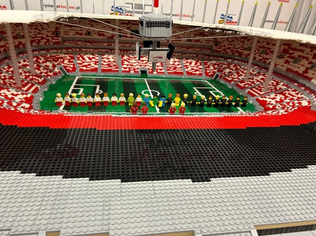 Makieta Stadionu Narodowego z klocków Lego /Michał Dobrołowicz /RMF FM