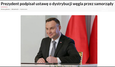 Maksymalne ceny węgla i prądu. Prezydent podpisał ustawy