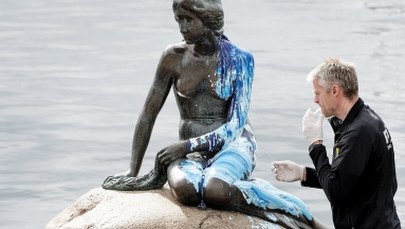"Mała Syrenka" oblana farbą. To już drugi raz w ciągu ostatnich tygodni