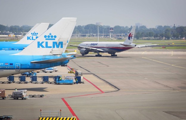 Malezyjski Boeing 777 tuż przed startem z lotniska Schiphol pod Amsterdamem /VALERIE KUYPERS /PAP/EPA