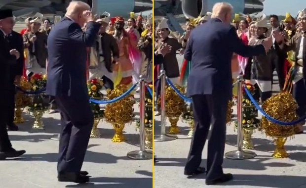 Malezyjskie rytmy poruszyły Trumpa. Tak zatańczył na lotnisku. NAGRANIE