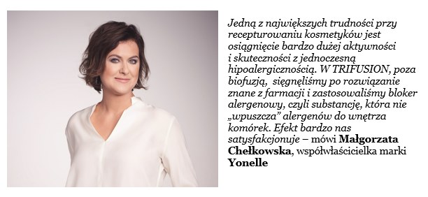 Małgorzata Chełkowska - dr Nauk chemicznych i kosmetolog oraz współwłaścicielka marki Yonelle /.